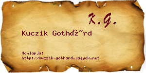 Kuczik Gothárd névjegykártya